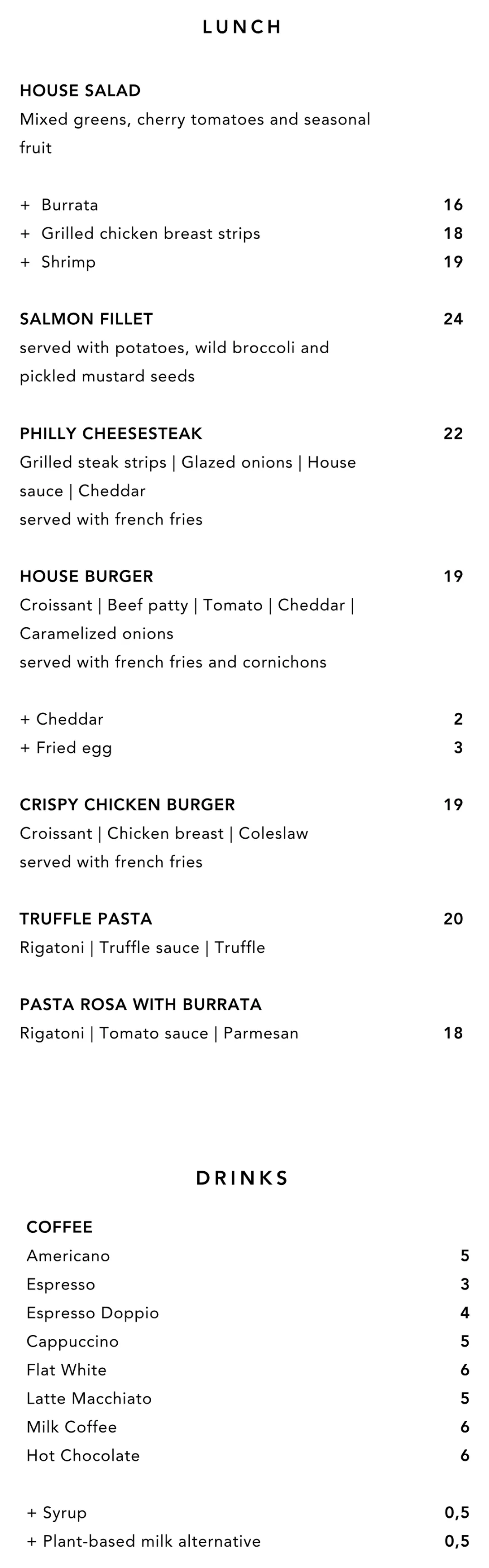 Menu, page 3